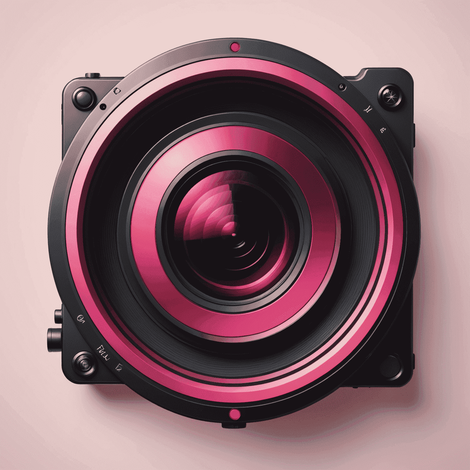 Photon logo - A stylized camera shutter with red and pink gradient